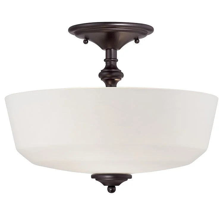 Melrose Two-Light Semi-Flush Mount Ceiling Fixture