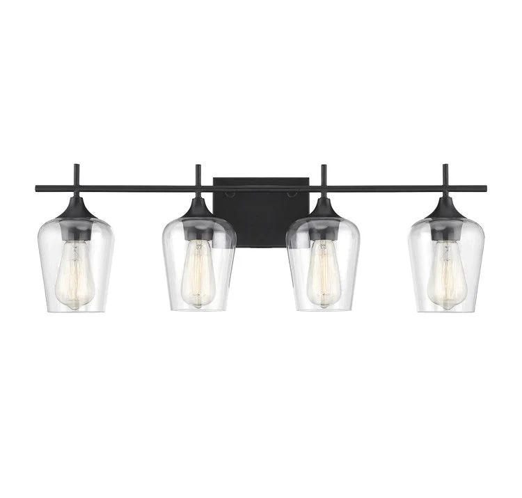 Octave Four-Light Bathroom Vanity Fixture