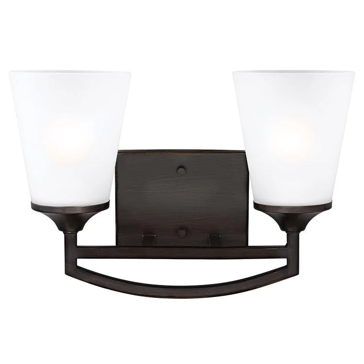 Hanford Two-Light Bathroom Vanity Fixture