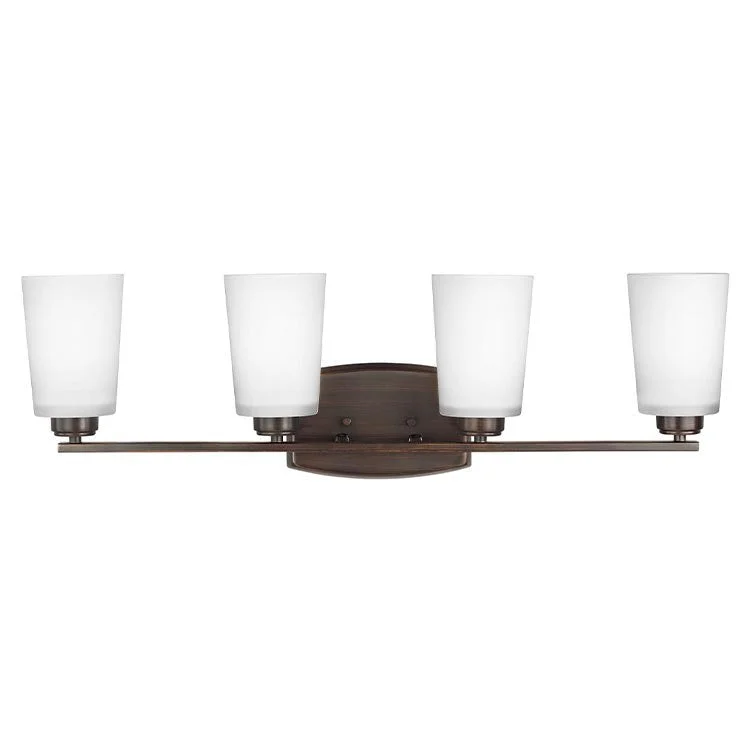 Franport Four-Light Bathroom Vanity Fixture