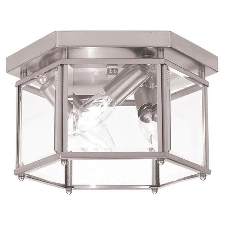 Bretton Three-Light Flush Mount Ceiling Fixture