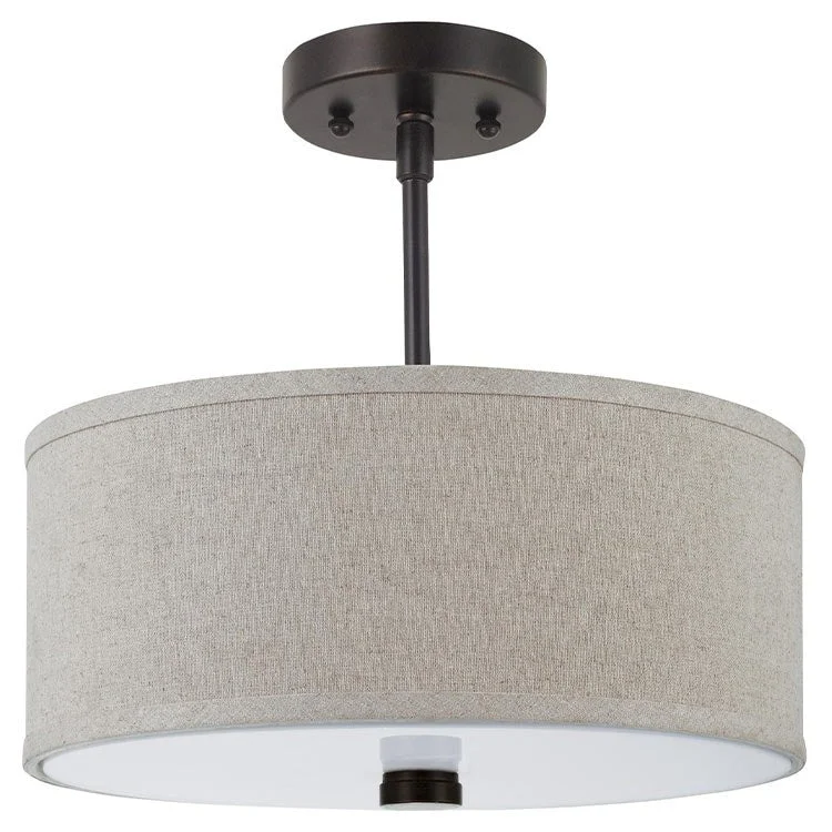 Dayna Two-Light Convertible Flush/Semi-Flush Mount Ceiling Fixture