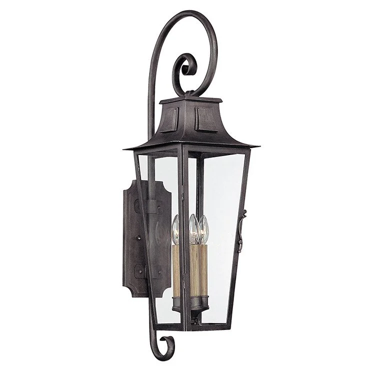 Parisian Square Four-Light Large Outdoor Wall Lantern